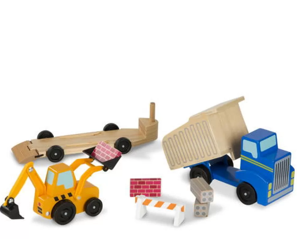 Melissa and Doug Auto's Van Hout - Bouwvoertuigen