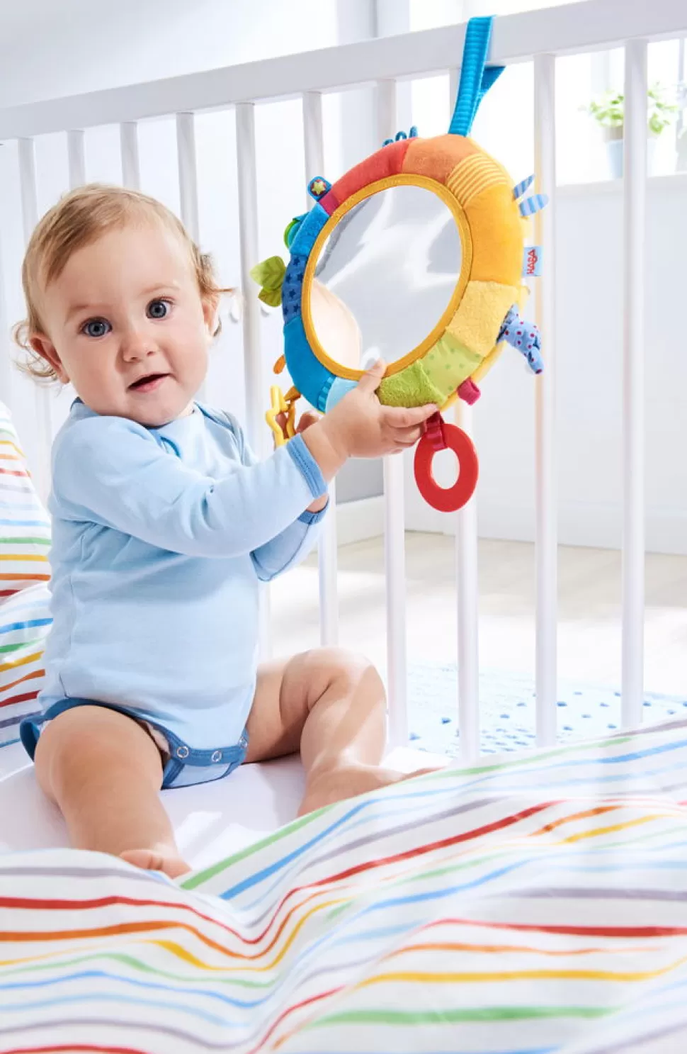 Haba Babyspeelgoed^Babyspiegel Met Bijt- En Activiteitselementen