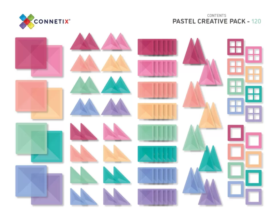 Connetix Magnetisch Speelgoed^ | Set Pastel Creative, 120 Stk