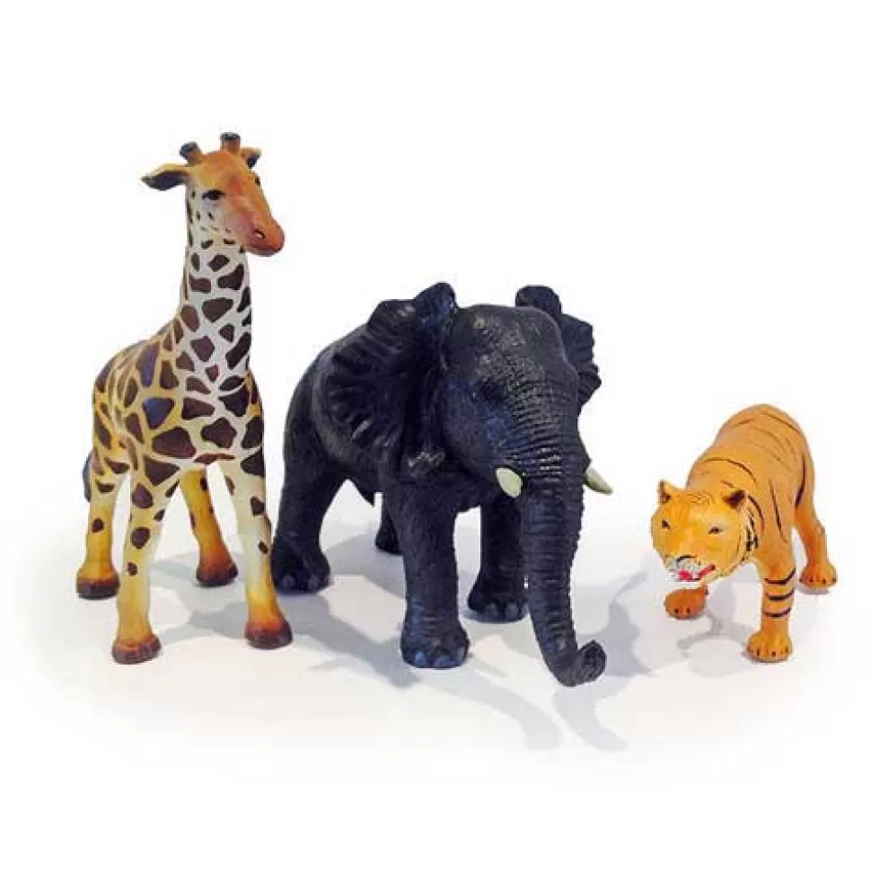 Green Rubber Toys Speelgoed Dieren^Jungledierenvan Natuurrubber