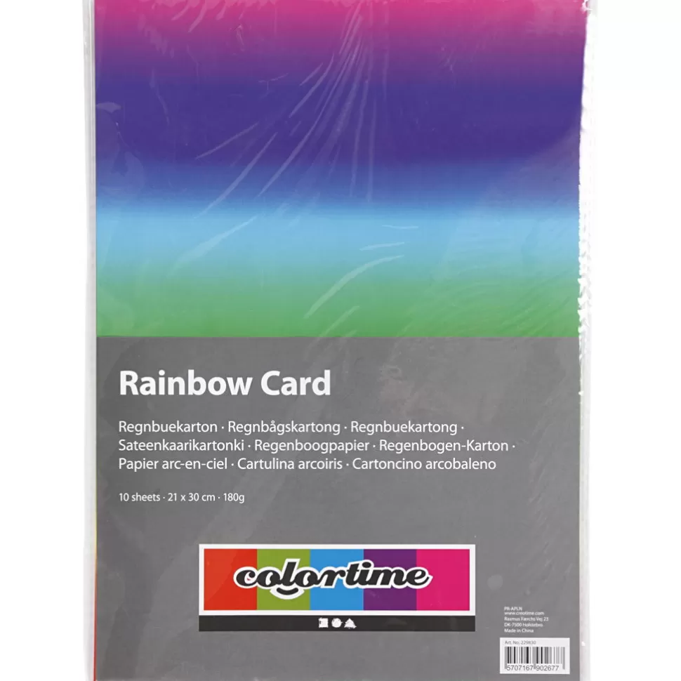 * Tekenen & Verven^Karton A4 - Regenboogkleuren - 10 Vellen