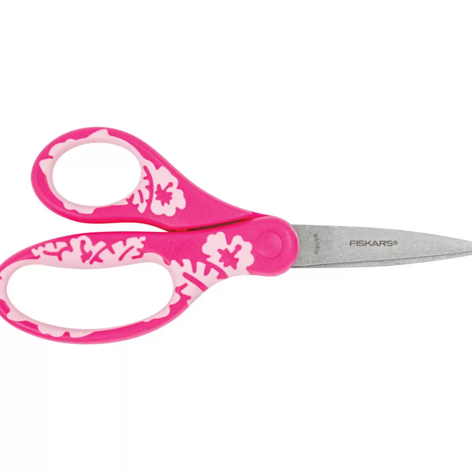 * Tekenen & Verven^Kinderschaar Roze - Links + Rechts - L: 15 Cm