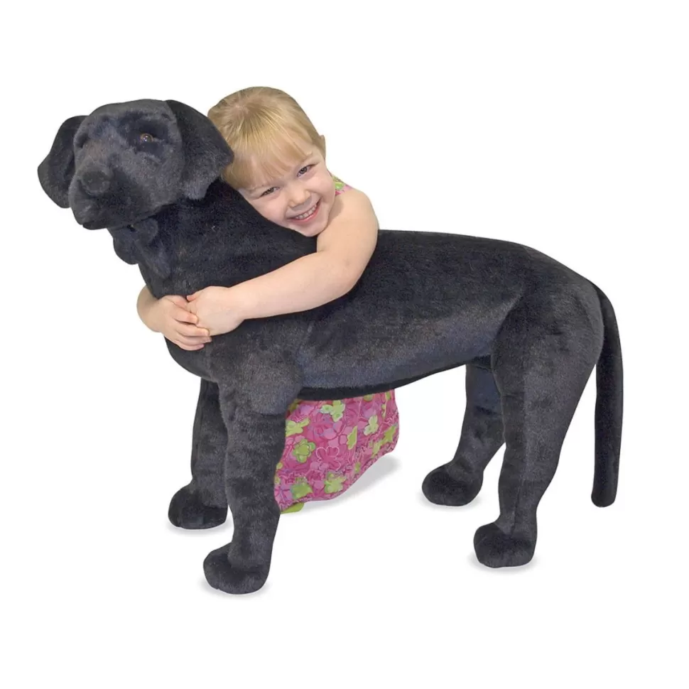 Melissa and Doug Knuffels^Knuffeldier Van Pluche - Labrador, Zwart