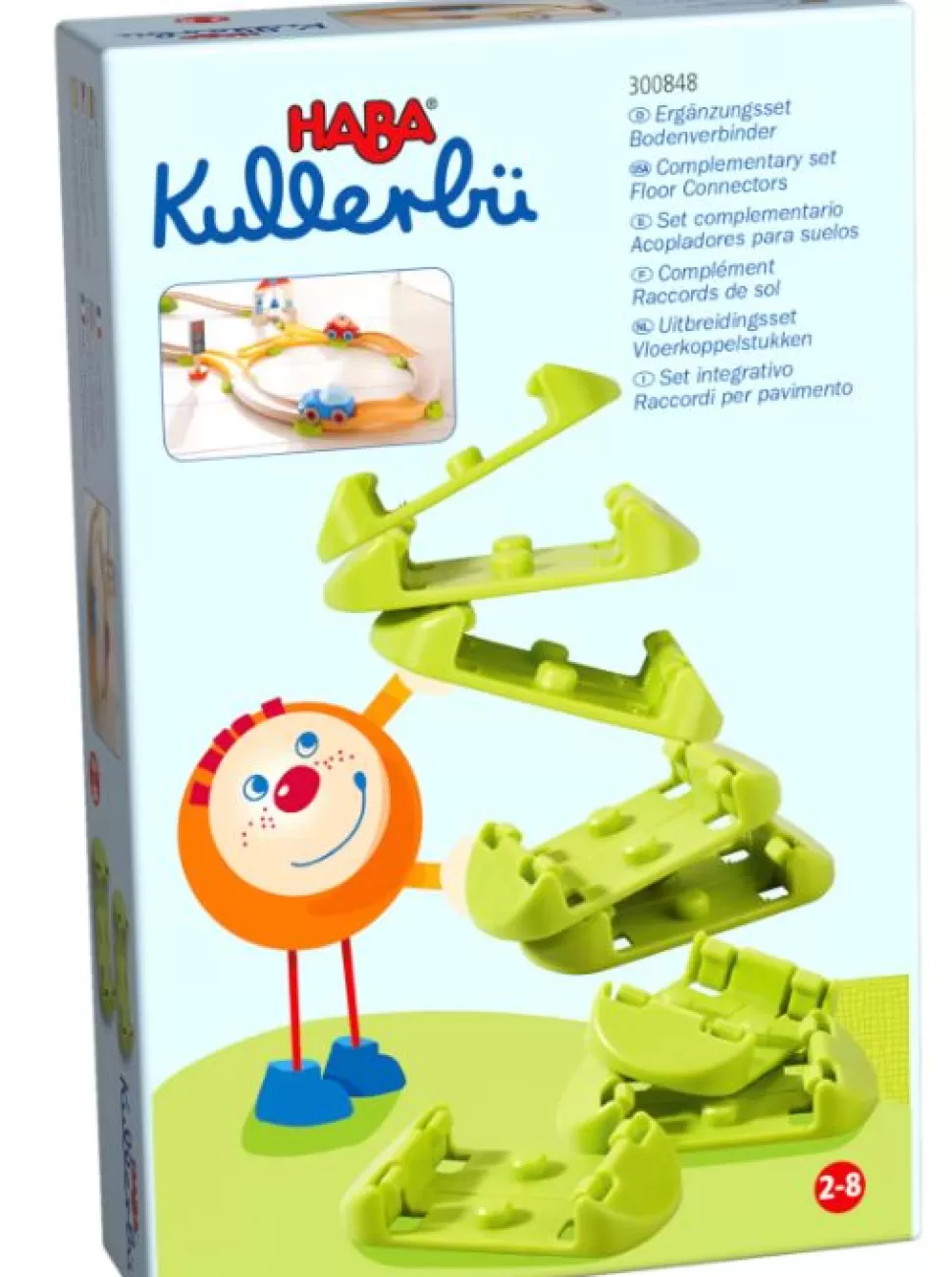 Haba Knikker- & Ballenbanen^Kullerbu Accessoire - Vloerkoppelstukken, 8 Stk