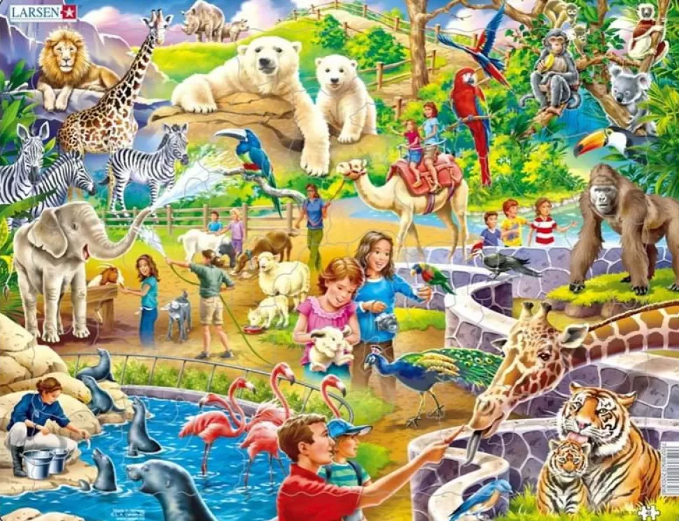 Larsen Puzzel^ Puzzel - Dierentuin, 48 Stukjes