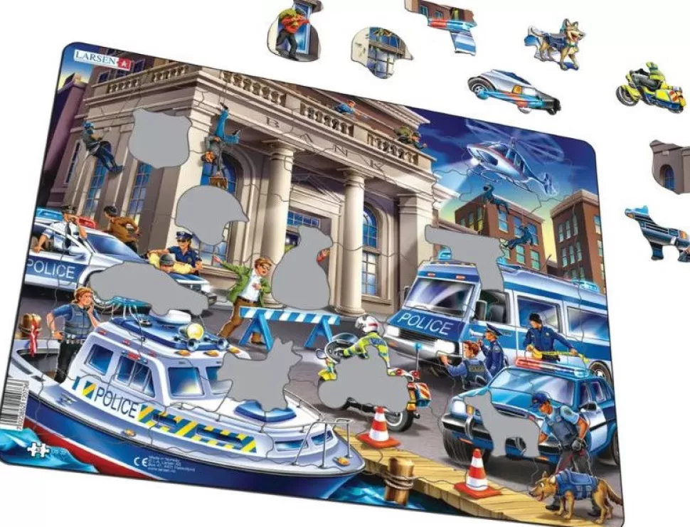 Larsen Puzzel^ Puzzel - Politie Actie, 43 Stukjes