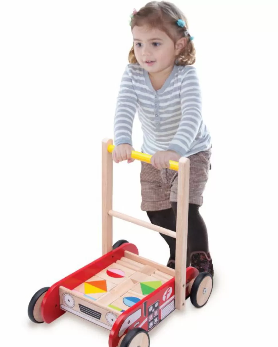 Wonderworld Peuterspeelgoed^Loopwagen Met Blokken En Rem