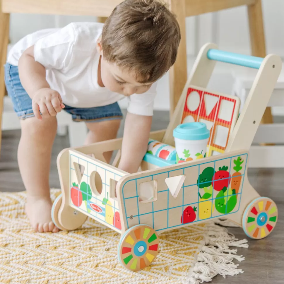 Melissa and Doug Peuterspeelgoed^Loopwagen/Winkelwagen Met Activiteiten