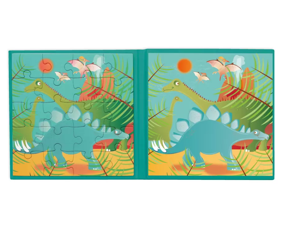 Scratch Magneetpuzzel In Boek - Dinosaurus