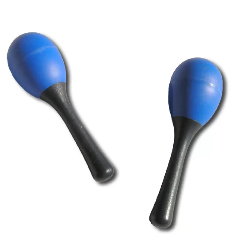 * Muziekinstrumenten^Maracas - Set Blauw - 2 Stk