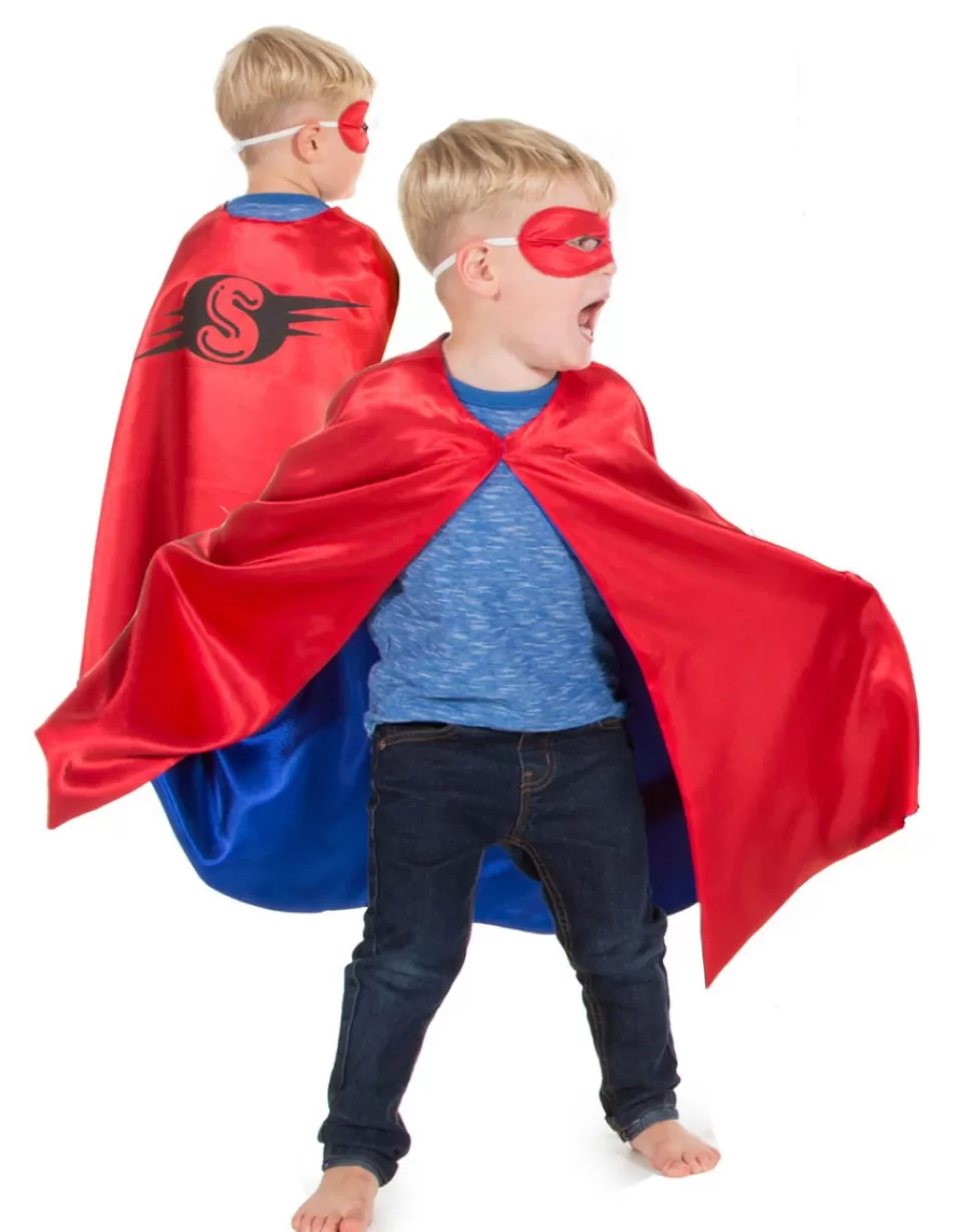 Pretend to Bee Verkleedkleren^Omkeer Cape -Rood/Blauw Superheld (3-7 Jaar)