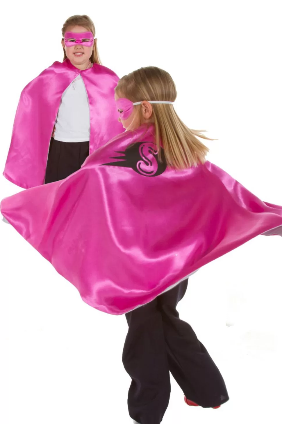 Pretend to Bee Verkleedkleren^Omkeer Cape Roze/Zilver Superheld (3-7 Jaar)