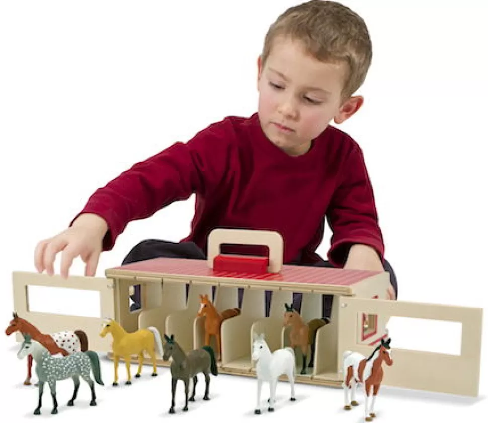 Melissa and Doug Paardenstal Van Hout - Incl. Paard - Langwerpig