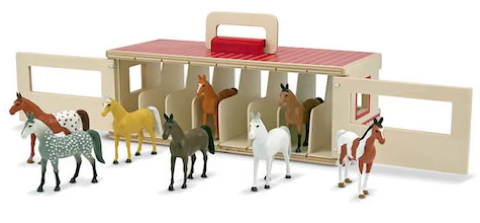 Melissa and Doug Paardenstal Van Hout - Incl. Paard - Langwerpig