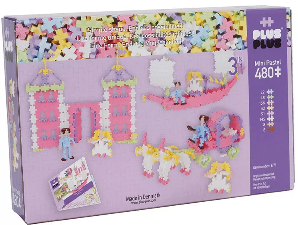 Plus-Plus Constructiespeelgoed^ Pastel - 3-In-1 Prinsessen, 480 Stk.