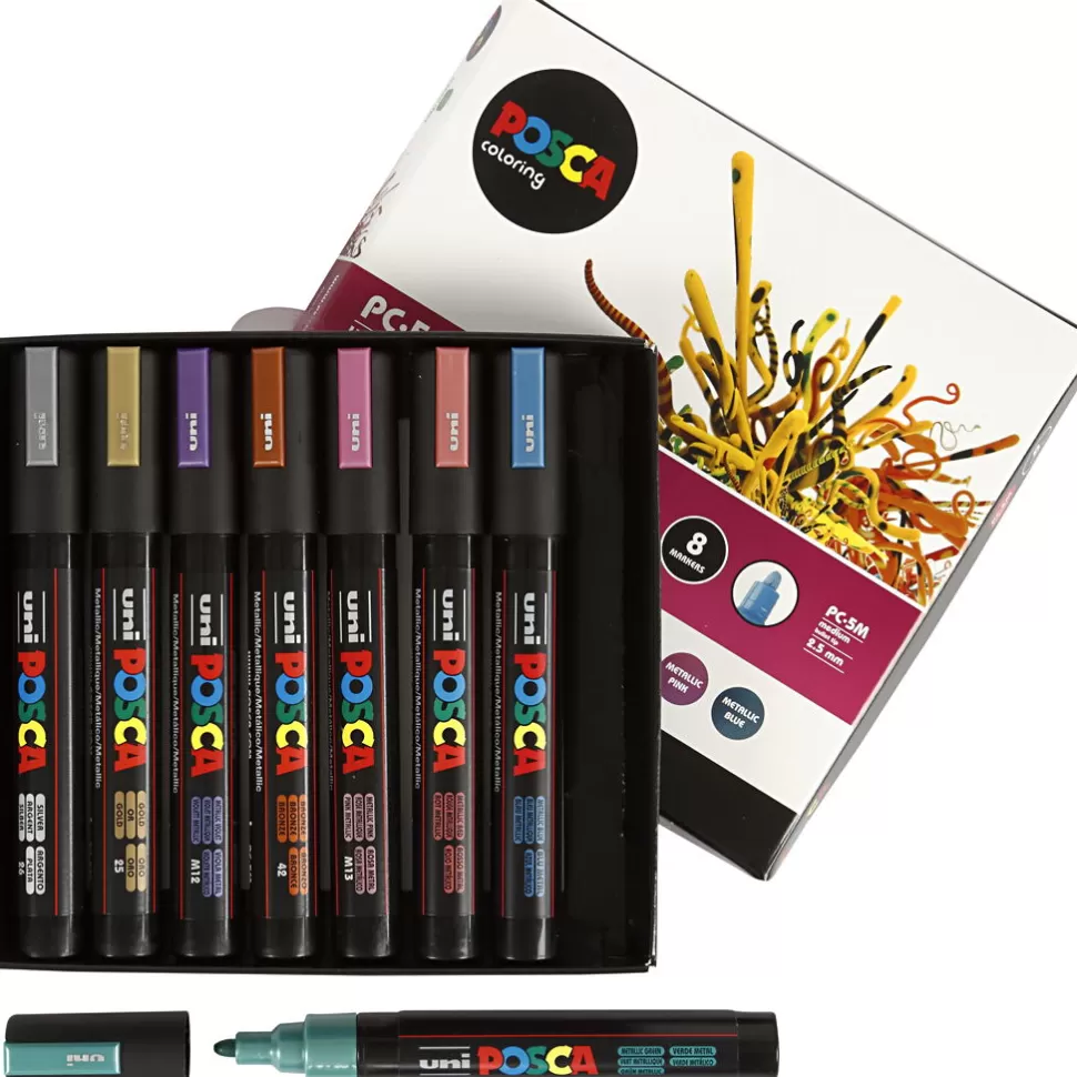 Posca Tekenen & Verven^ Stiften Pc-3M - Metallic - 8 Stk