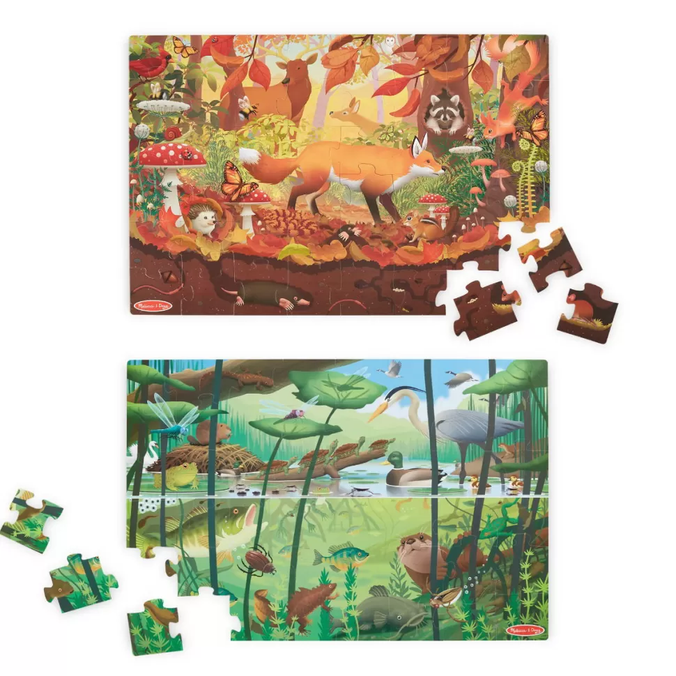 Melissa and Doug Puzzel^Puzzel - Tweezijdig Met 48 Stukjes - Natuur