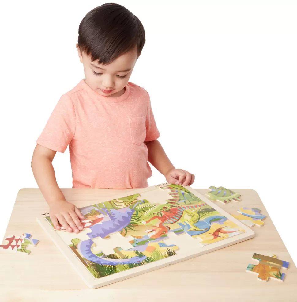 Melissa and Doug Puzzel Met 24 Stukjes - Dinosaurussen