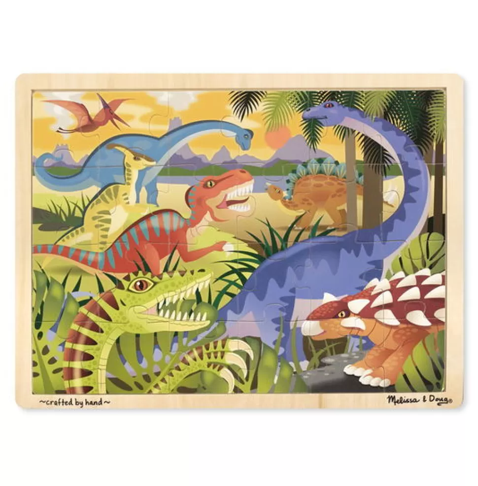 Melissa and Doug Puzzel Met 24 Stukjes - Dinosaurussen