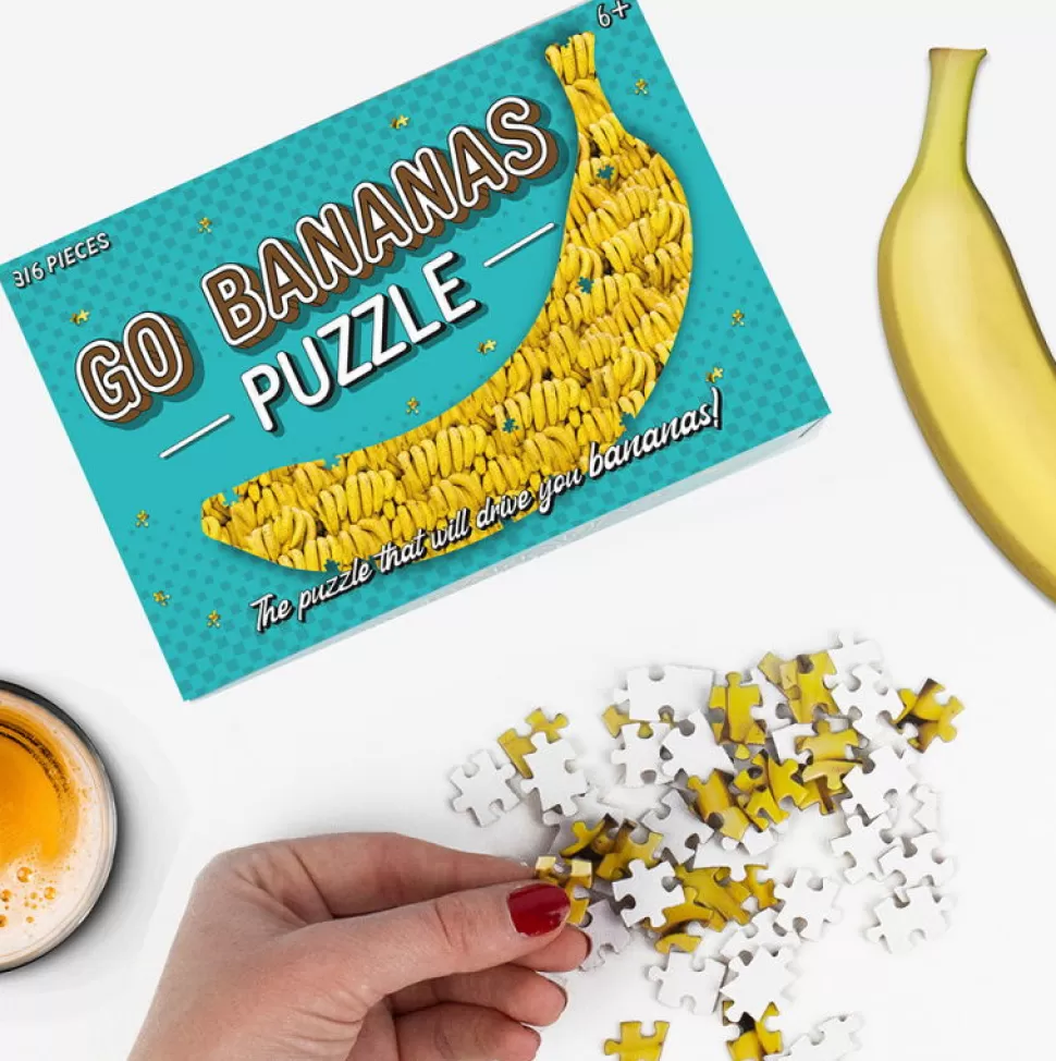 Gift Republic Puzzel^Puzzel Met 316 Stukjes - Go Bananas