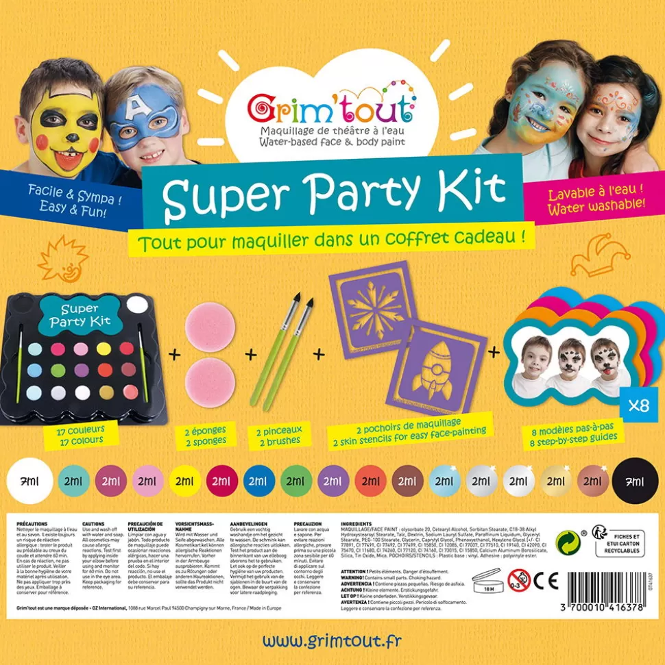 Grim'Tout Verkleedkleren^Schmink - Super Party Kit