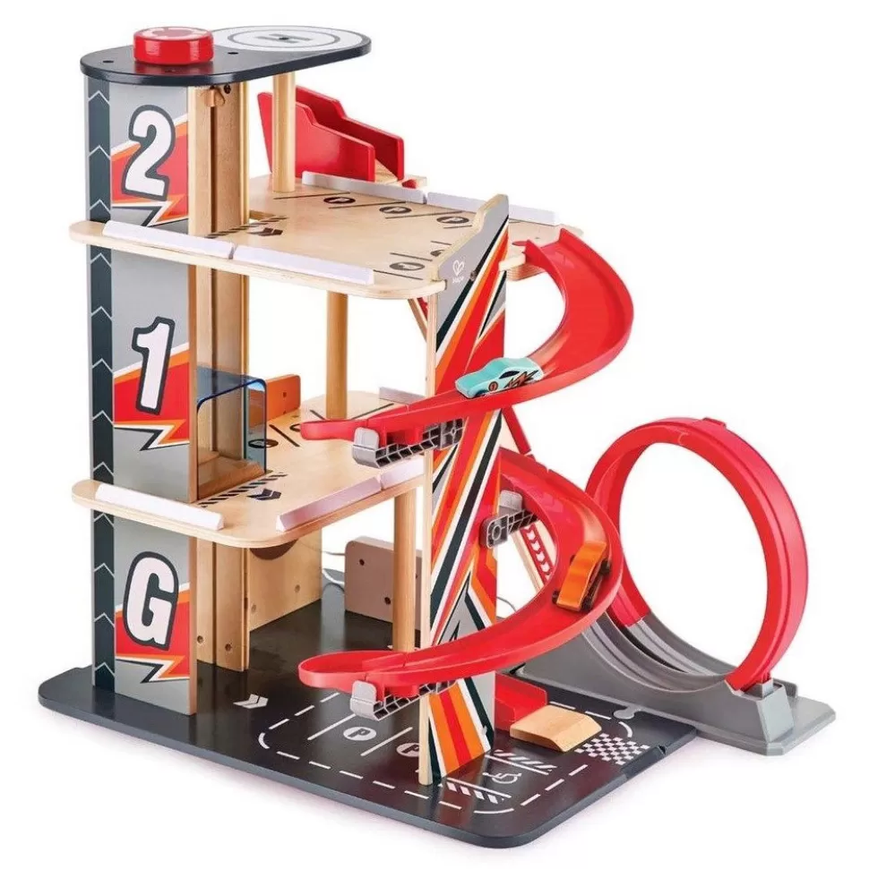 Hape Poppenhuis & Speelsets^Speelgoedgarage Incl. Oprit Met Looping