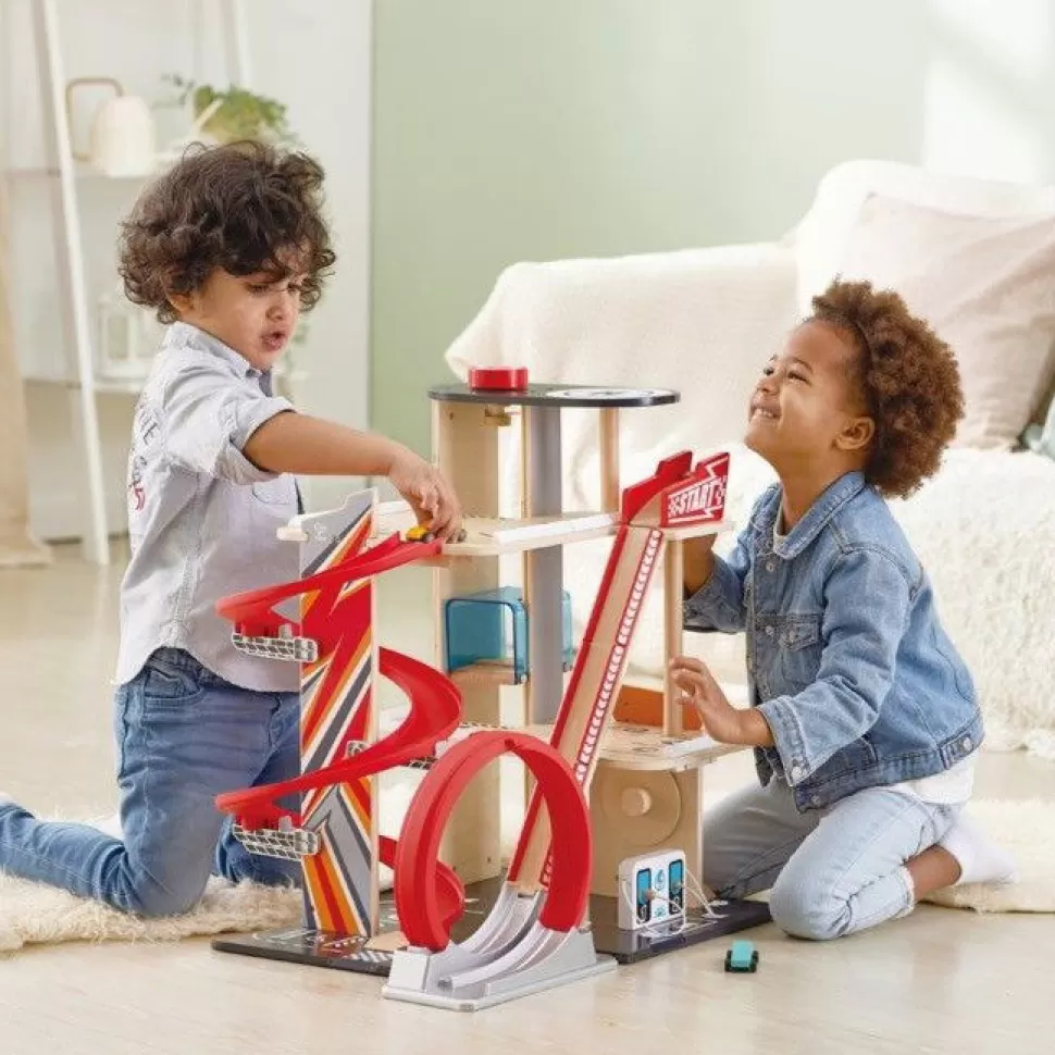 Hape Poppenhuis & Speelsets^Speelgoedgarage Incl. Oprit Met Looping