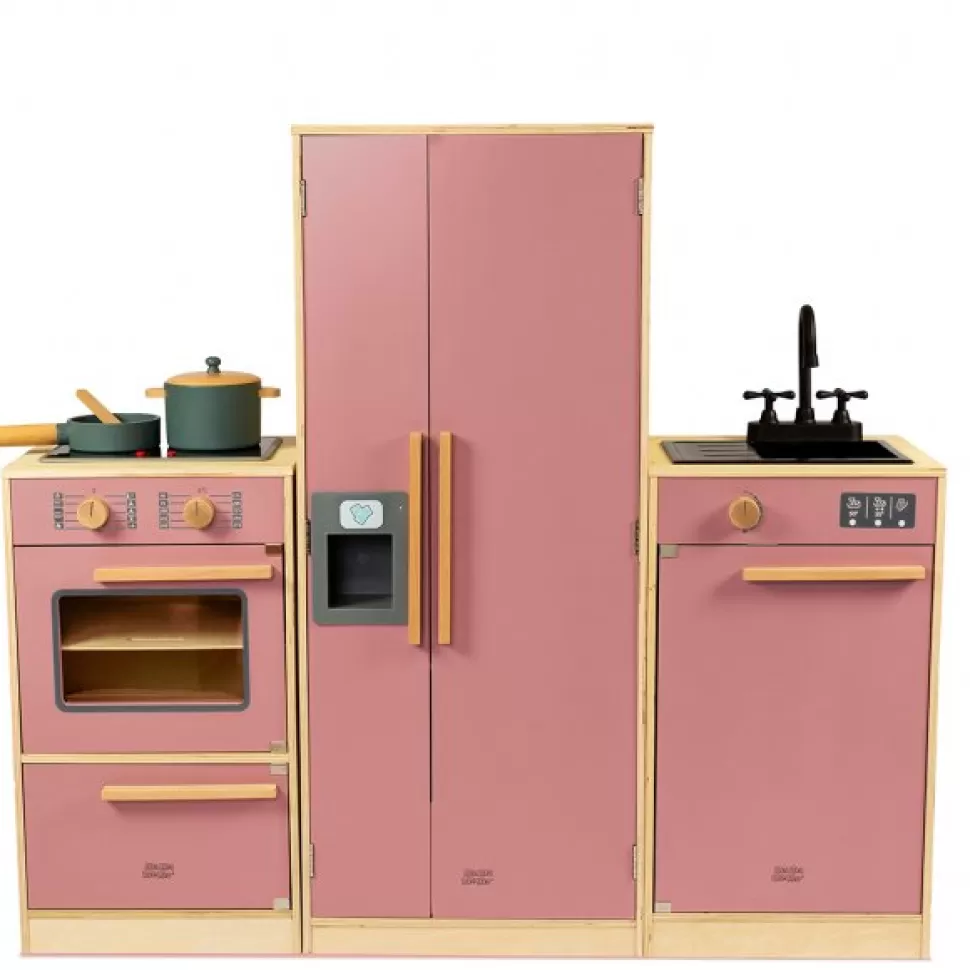 MaMaMeMo Speelkeuken & Speelgoed Eten^Speelkeuken - Oven Met Kookplaat, Cherry