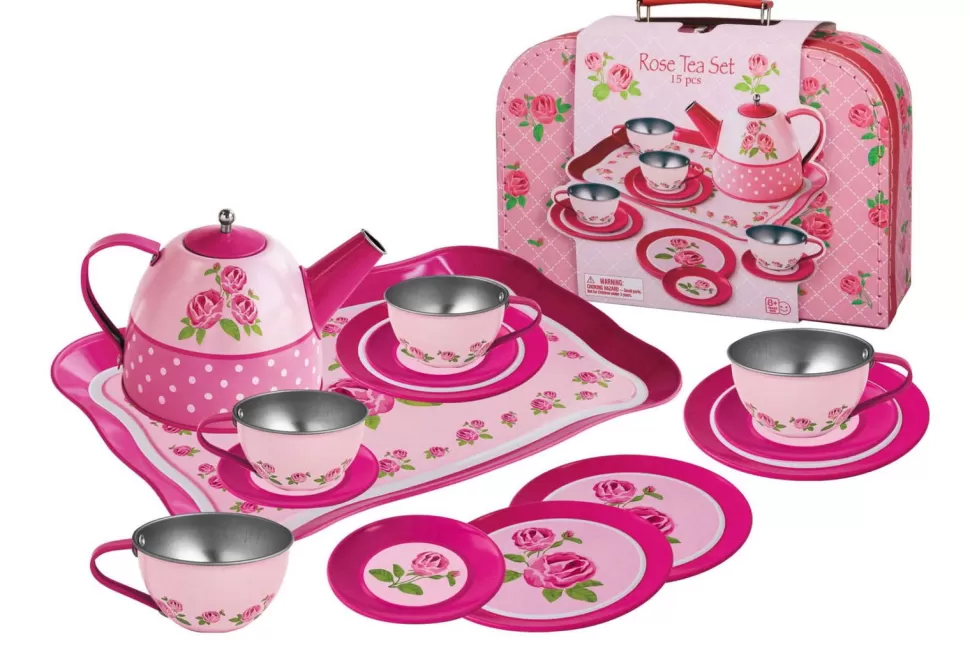 Magni Speelkeuken & Speelgoed Eten^Speelkeuken - Thee Servies, Tin - 15 Delig