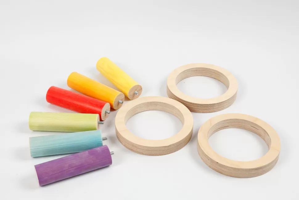 Sawdust and Rainbows Peuterspeelgoed^Sr Accessoire - Ringspel - Regenboog