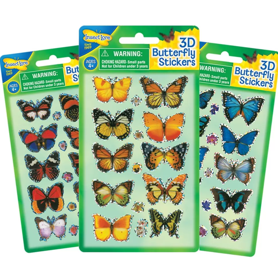 InsectLore Tekenen & Verven^Stickers 3D - Vlinders, 1 Vel