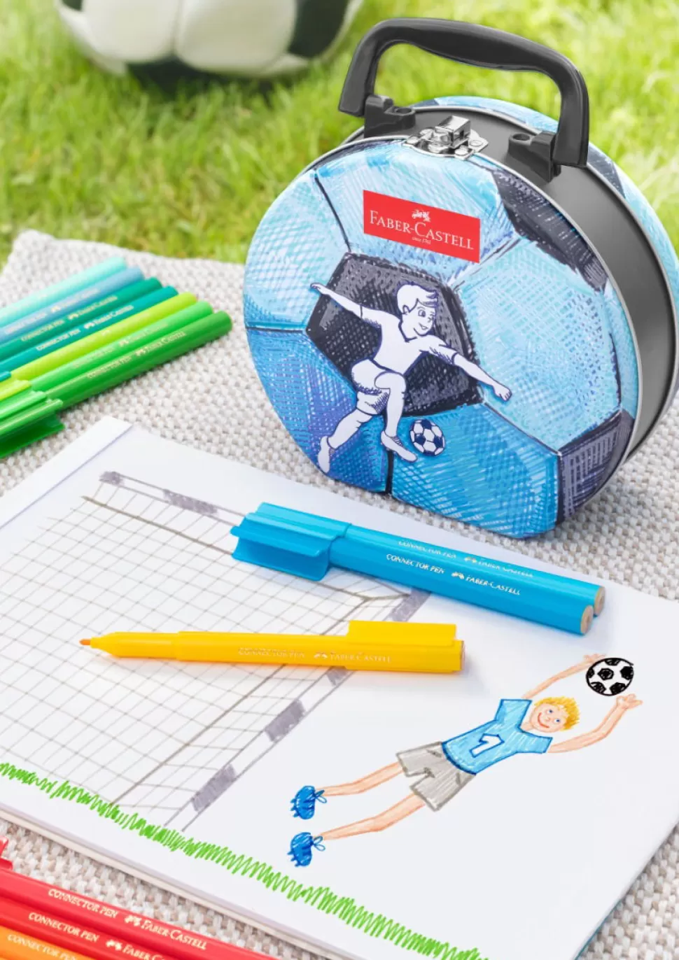 Faber-Castell Tekenen & Verven^Stiften - Connector In Koffer, Voetbal 33 St