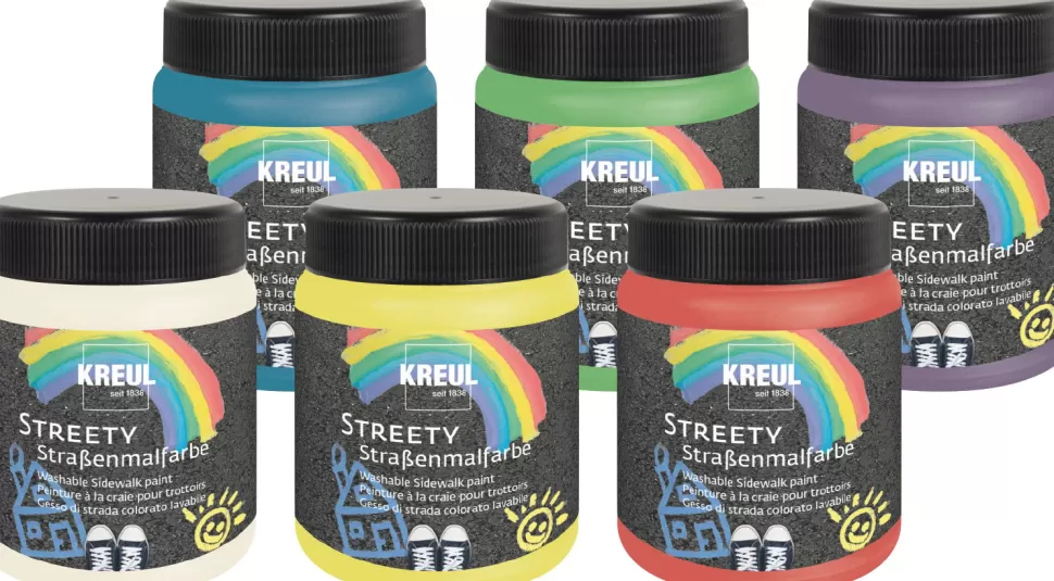 kreul Tekenen & Verven^Straatverf/Stoepkrijtverf 200 Ml, 6 St