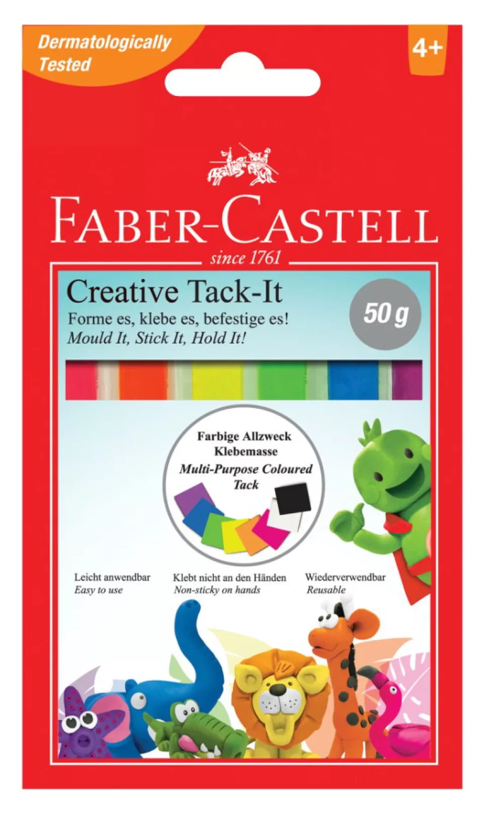 Faber-Castell Tekenen & Verven^Tack-It - Kleef Gummy, Regenboog, 50 Gr