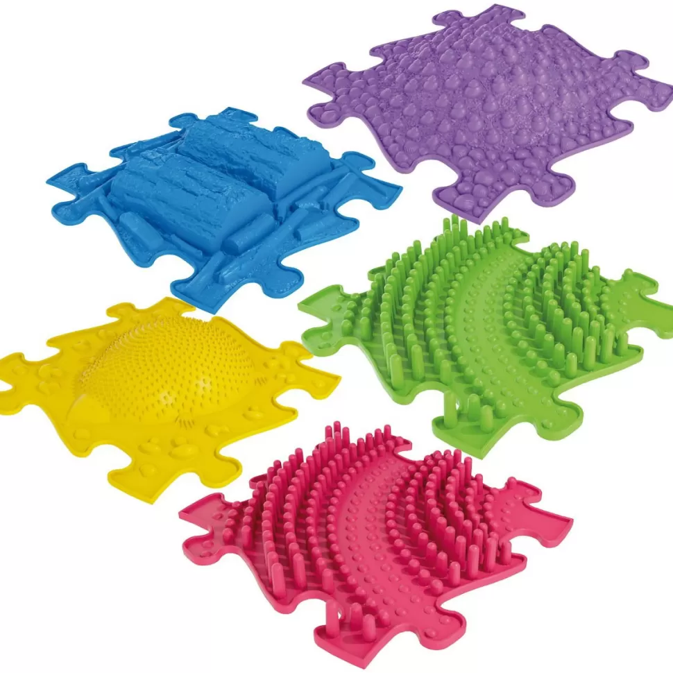 eduplay Motoriek Speelgoed^Tactiele Puzzelmatten - Set 5 St