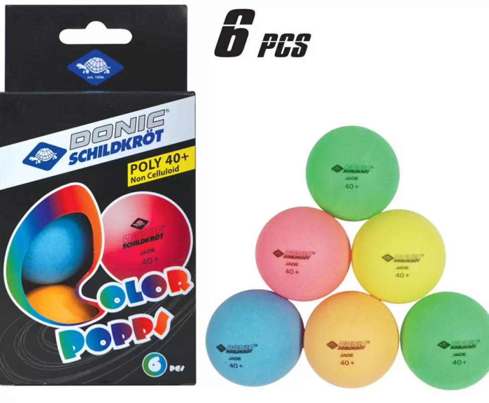 Donic-Schildkröt Ballen^Tafeltennisbal Poly 40+ - O 4 Cm - 6 Stk