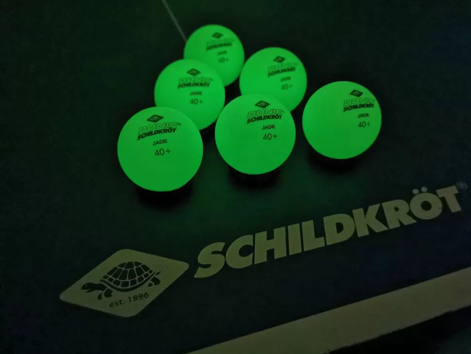 Donic-Schildkröt Ballen^Tafeltennisbal Poly 40+, Glow 6 St - O4 Cm