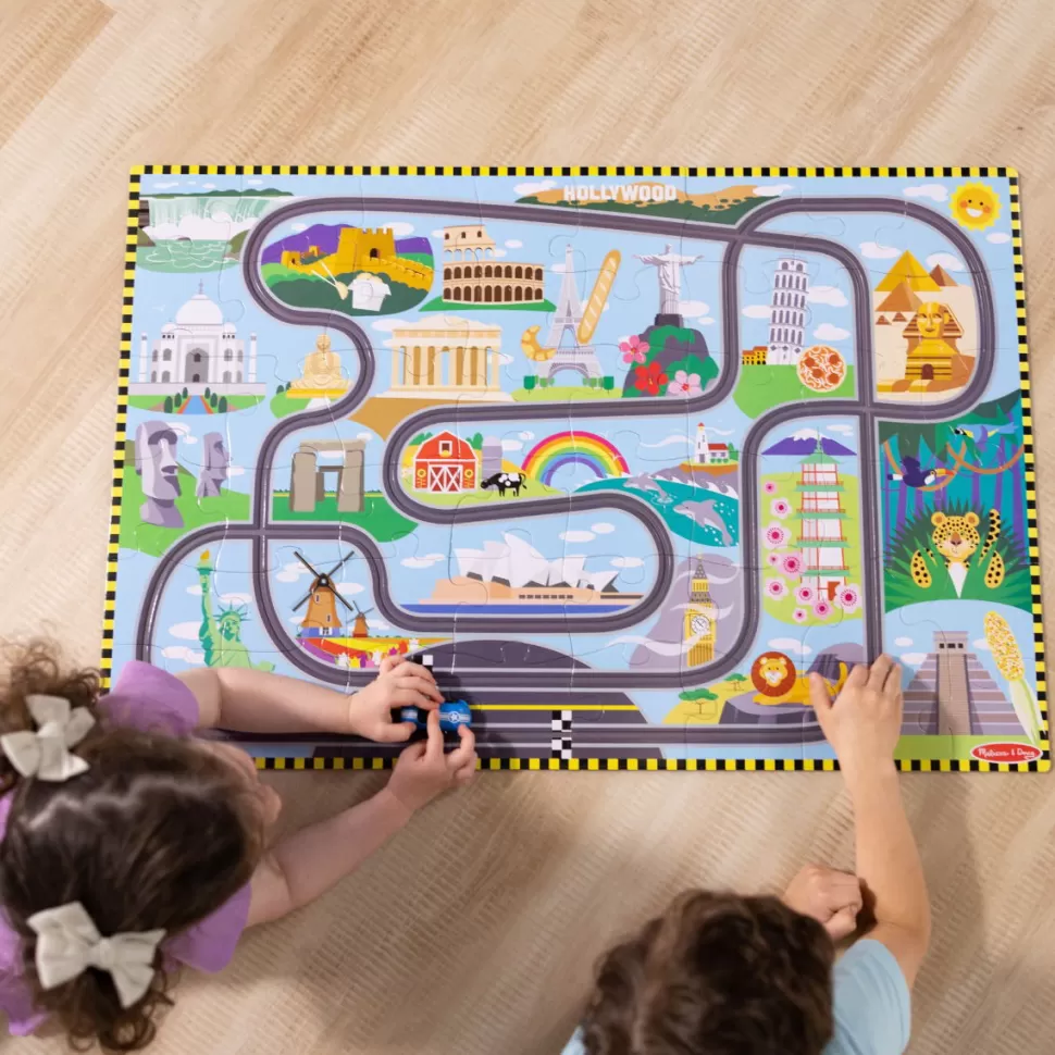 Melissa and Doug Vloerpuzzel 'De Wereld Rond', 48 Stukjes