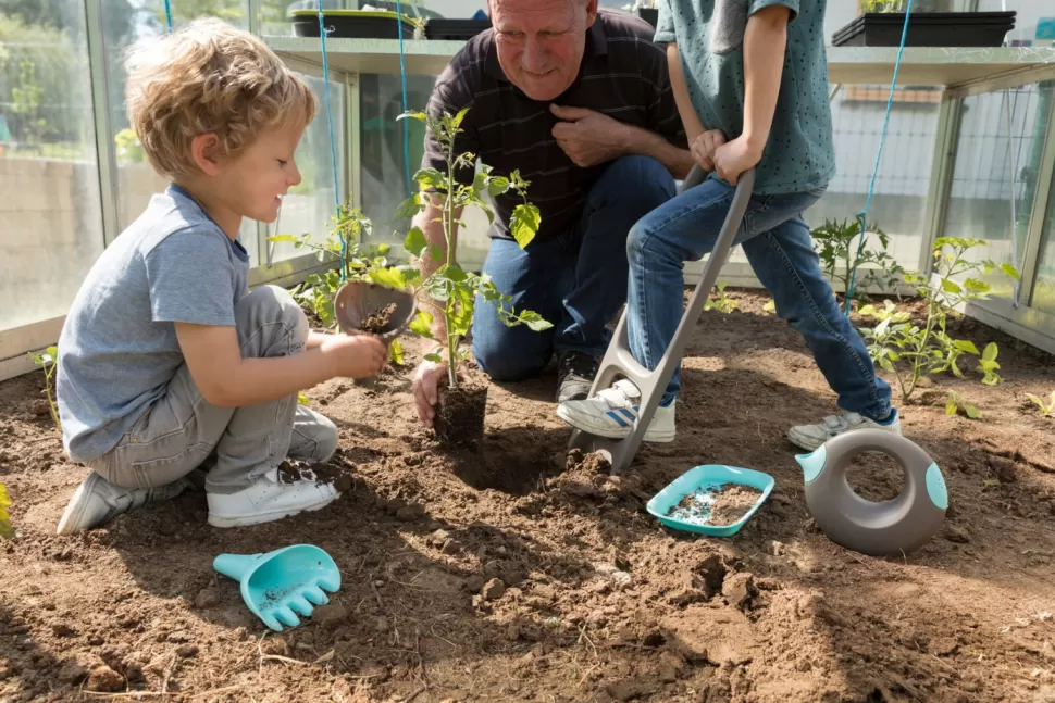 Quut Zand- & Strandspeelgoed^Zandbakspeelgoed - Schepje En Hark - Blauw/Grijs