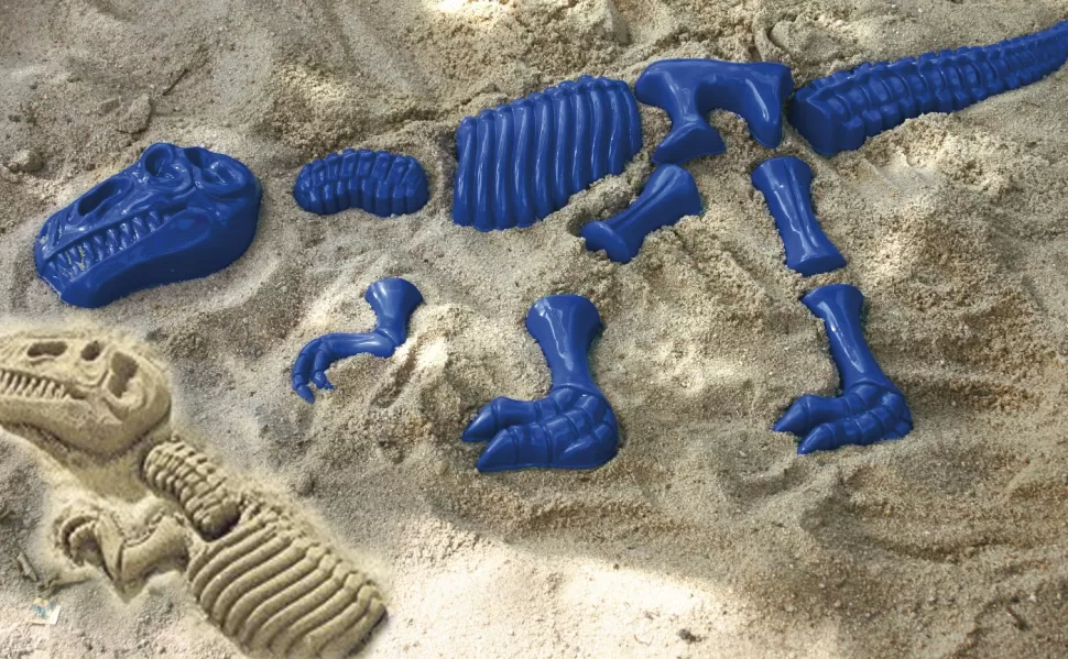 eduplay Zand- & Strandspeelgoed^Zandvormpjes - Dino-Skelet - 10 Delen